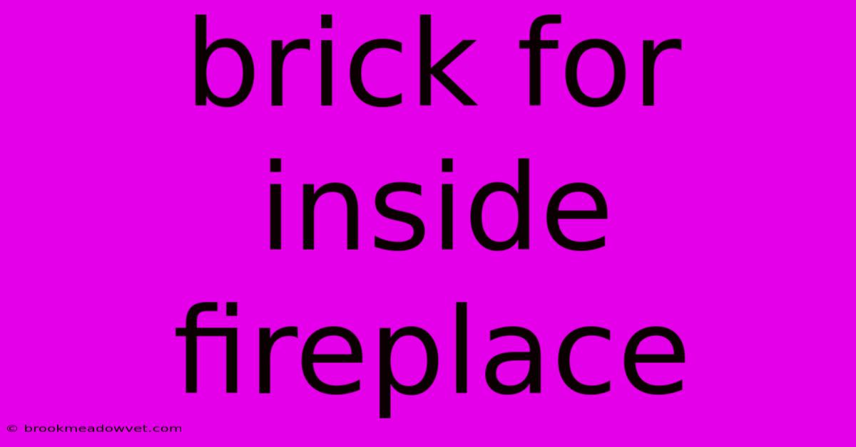 Brick For Inside Fireplace