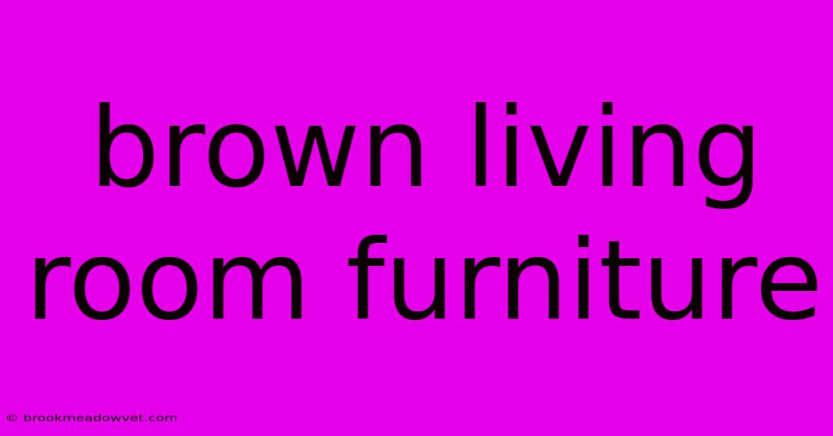 Brown Living Room Furniture