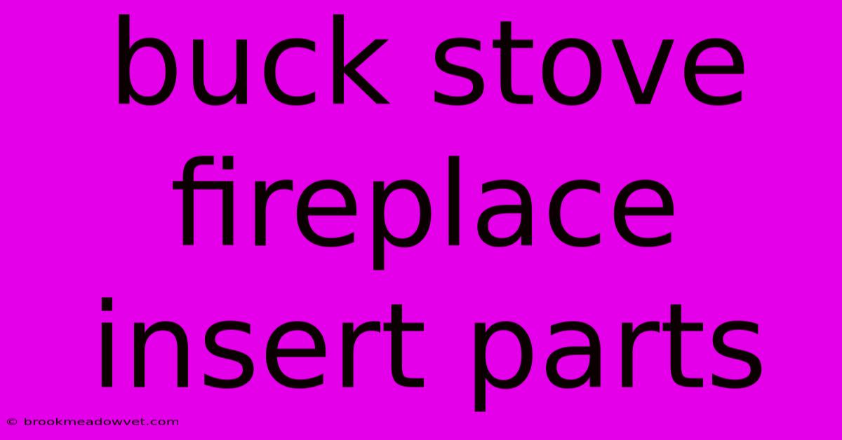 Buck Stove Fireplace Insert Parts