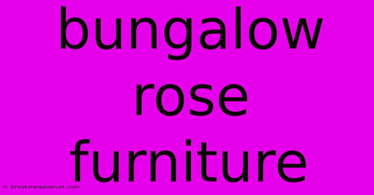 Bungalow Rose Furniture