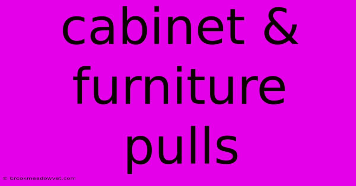 Cabinet & Furniture Pulls