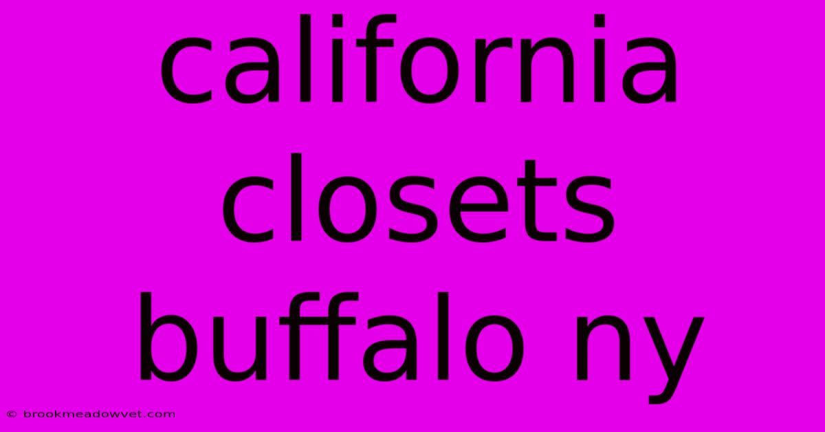 California Closets Buffalo Ny