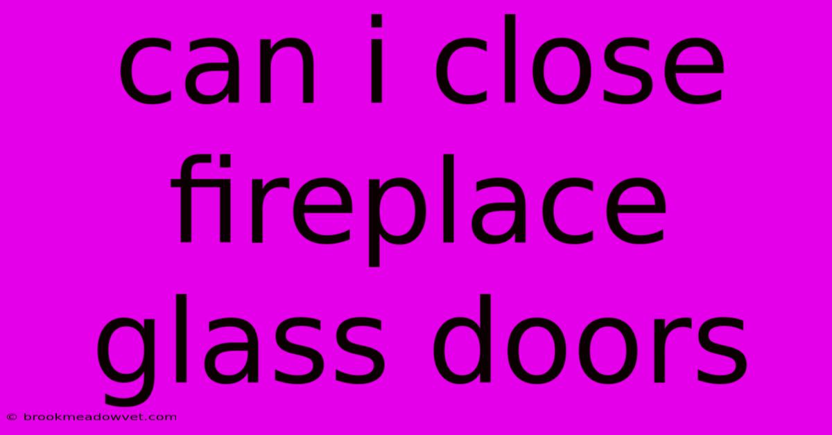 Can I Close Fireplace Glass Doors