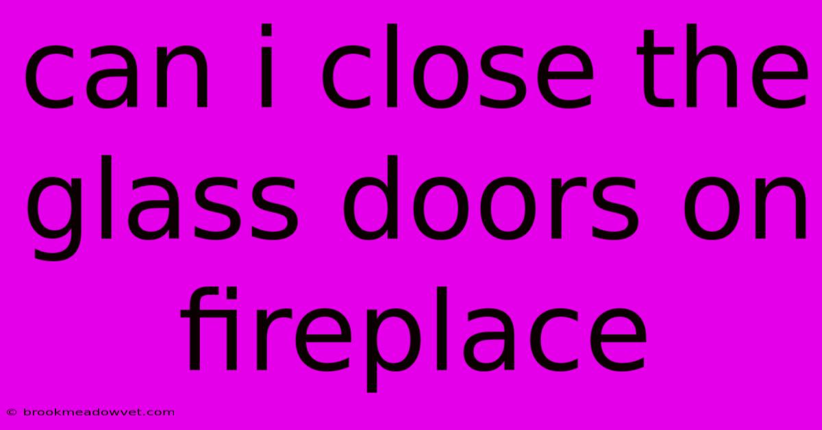 Can I Close The Glass Doors On Fireplace