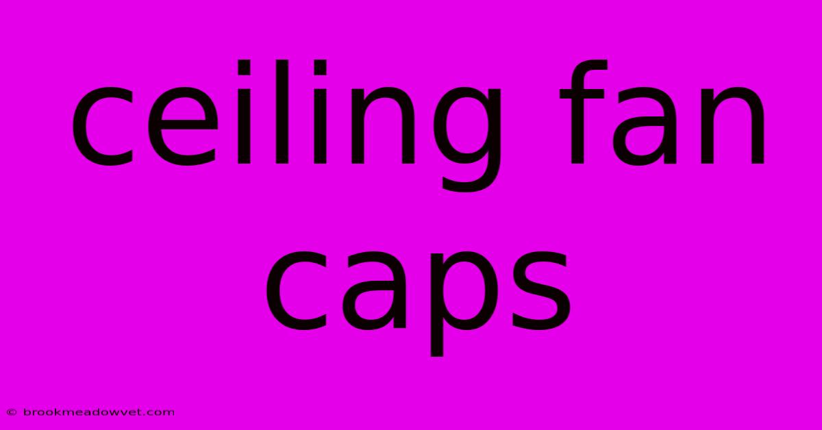 Ceiling Fan Caps