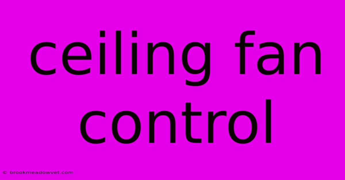 Ceiling Fan Control