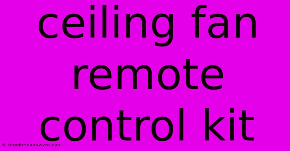 Ceiling Fan Remote Control Kit