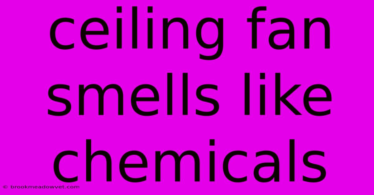 Ceiling Fan Smells Like Chemicals