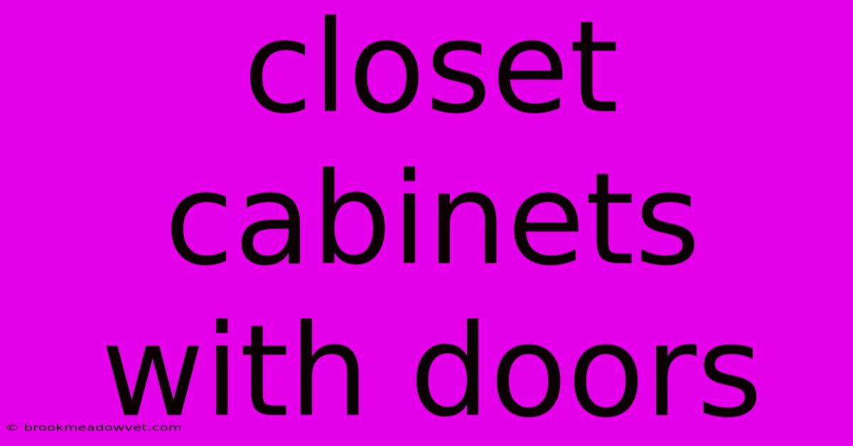 Closet Cabinets With Doors