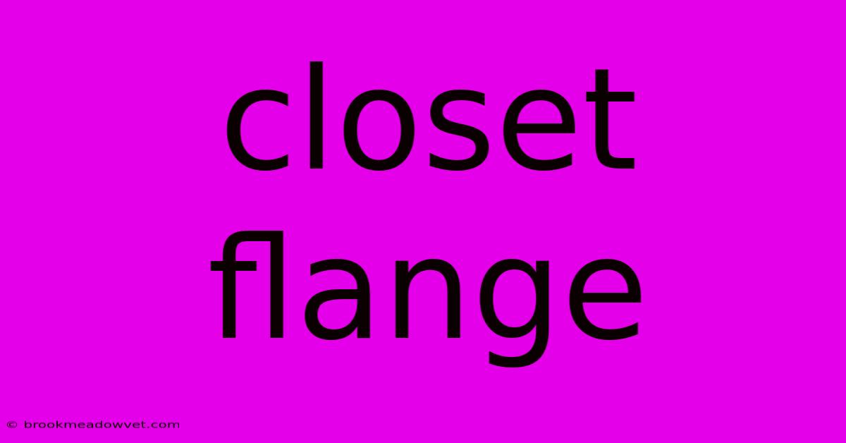 Closet Flange