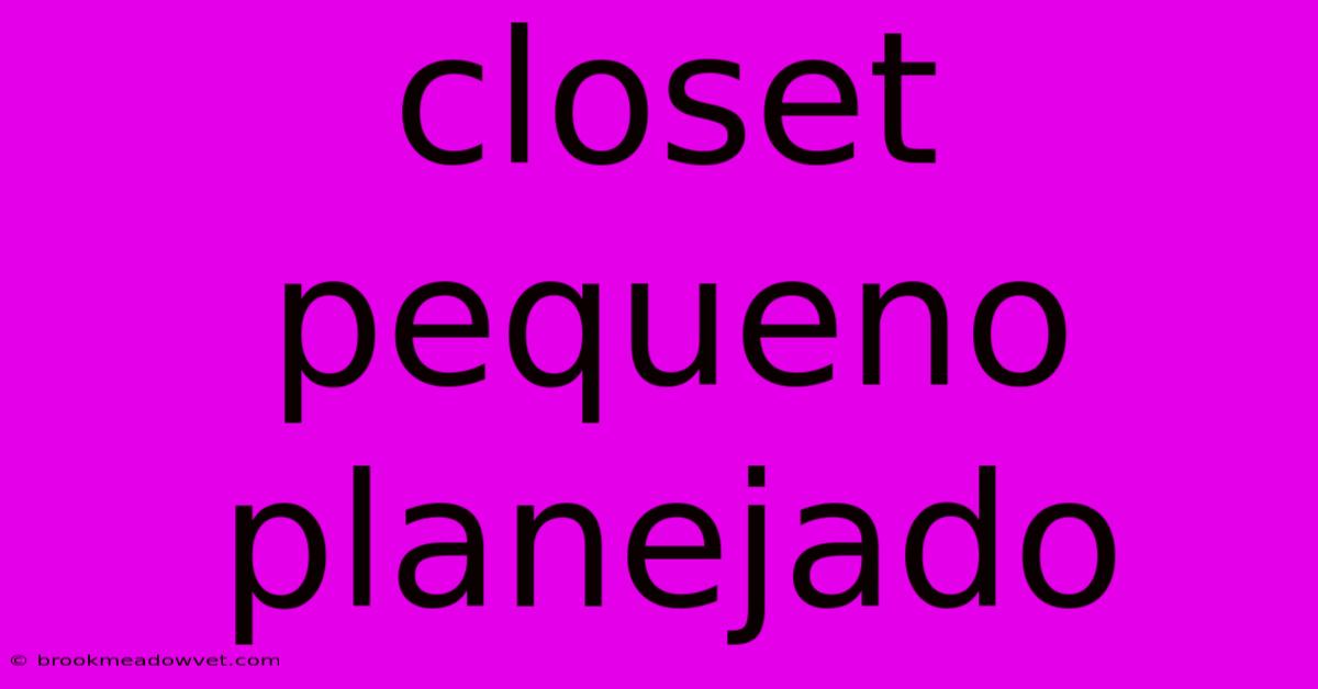 Closet Pequeno Planejado