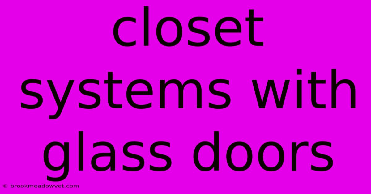 Closet Systems With Glass Doors