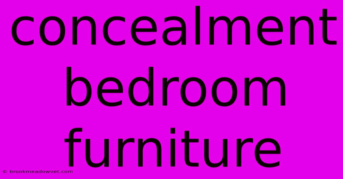 Concealment Bedroom Furniture