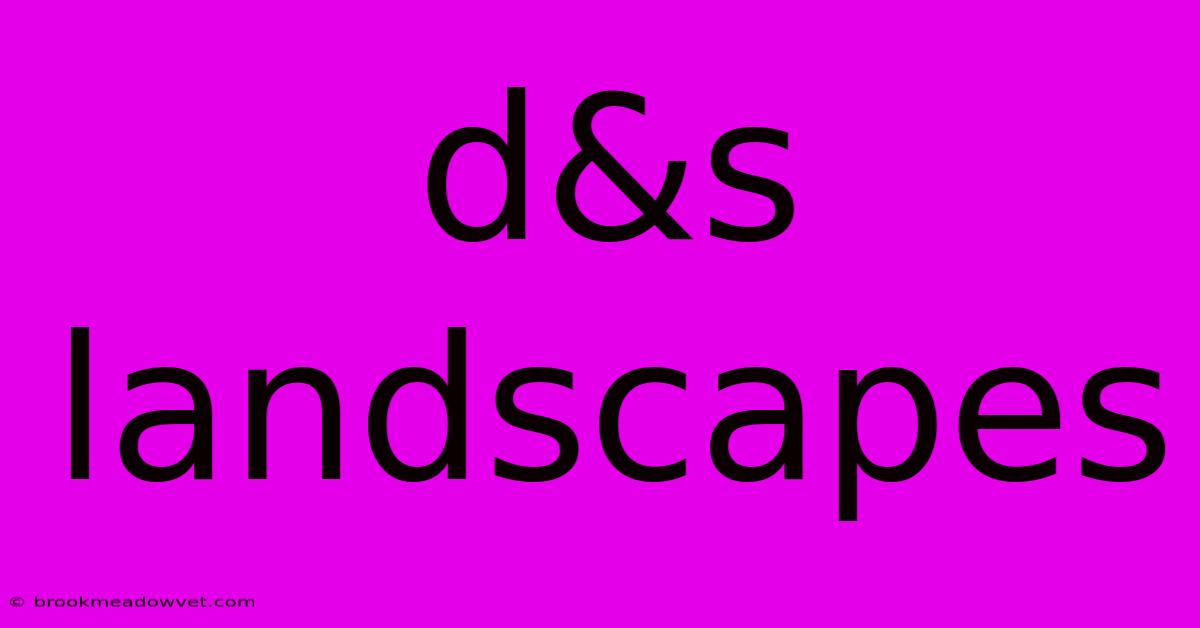 D&s Landscapes