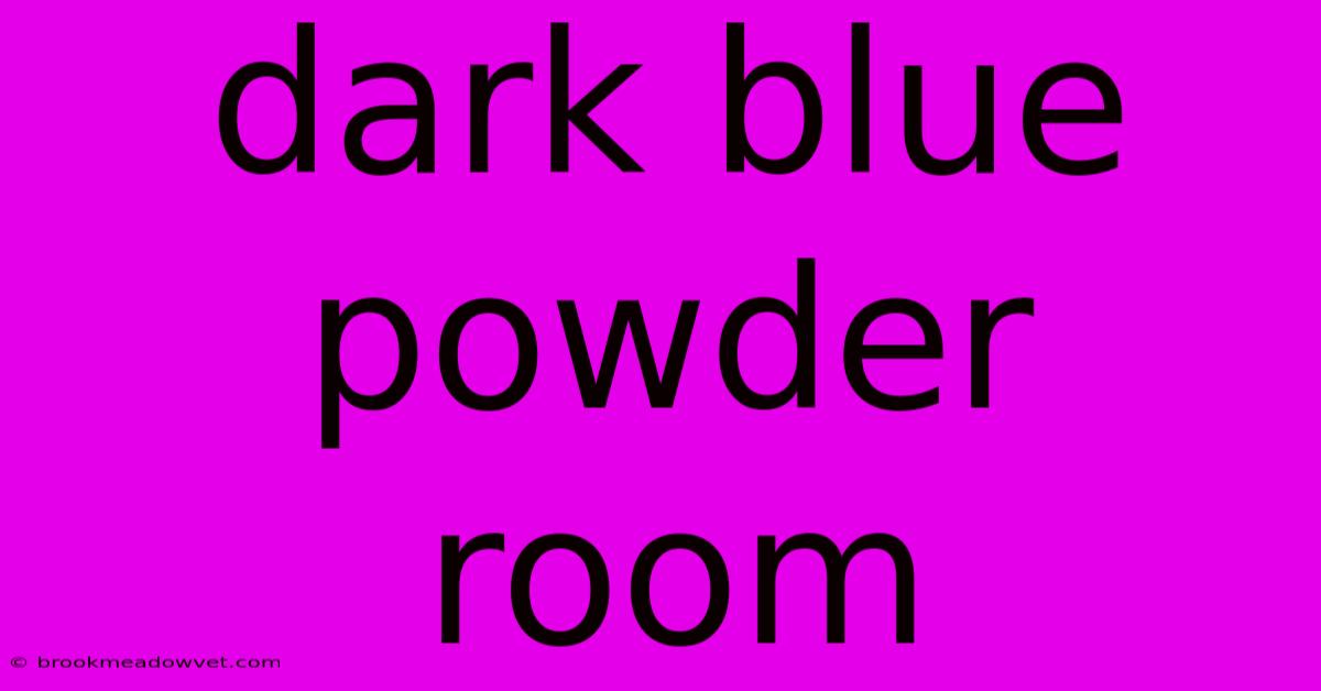 Dark Blue Powder Room