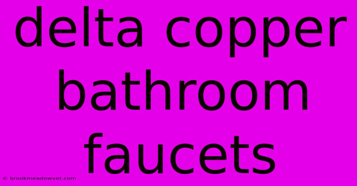 Delta Copper Bathroom Faucets