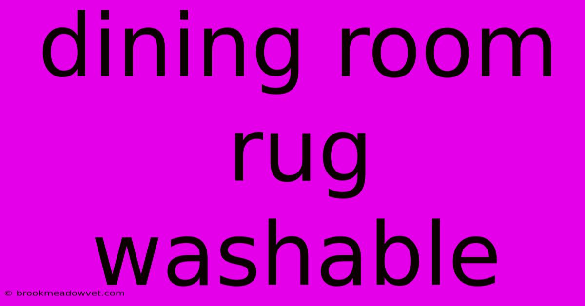 Dining Room Rug Washable