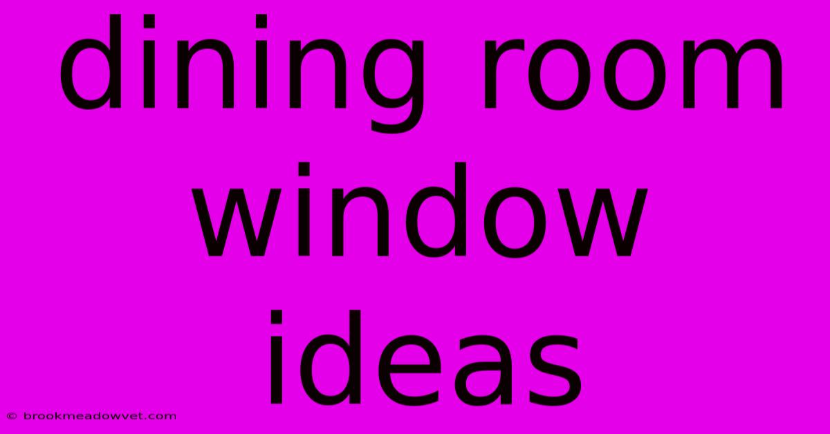 Dining Room Window Ideas