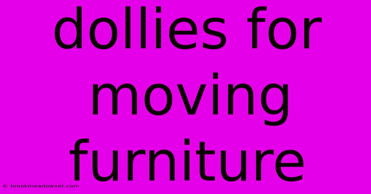 Dollies For Moving Furniture