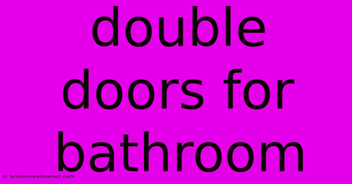 Double Doors For Bathroom