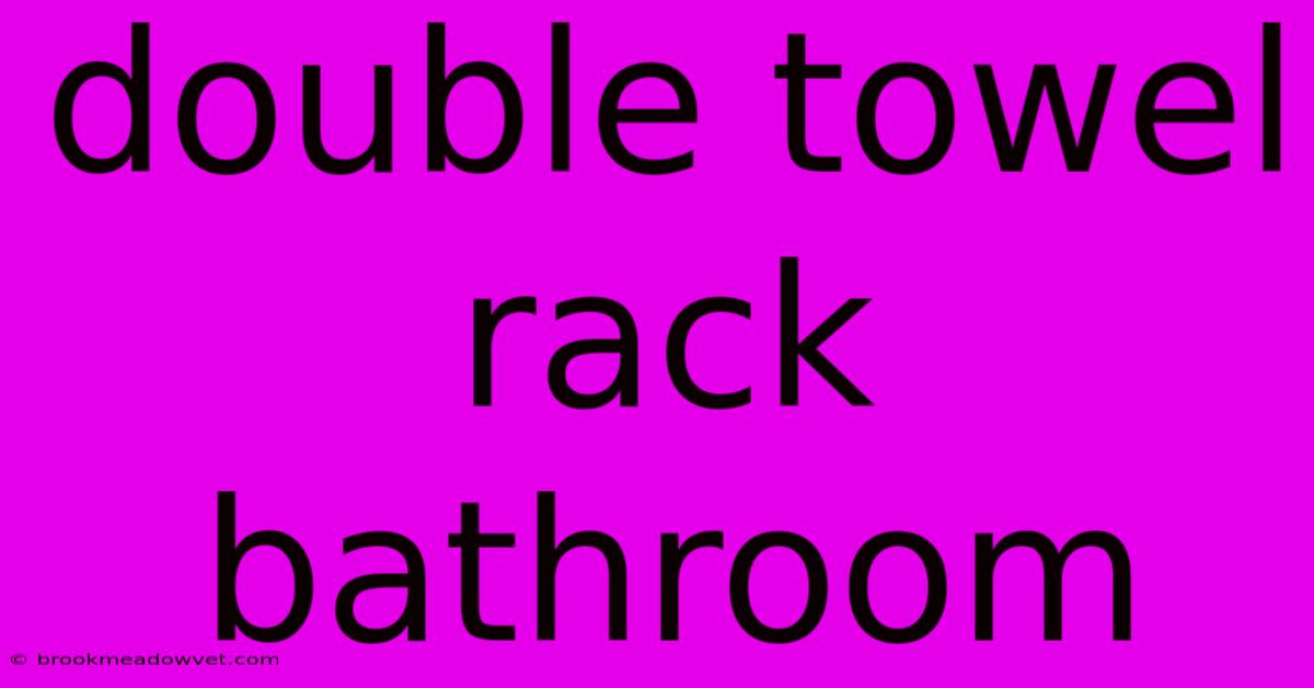 Double Towel Rack Bathroom