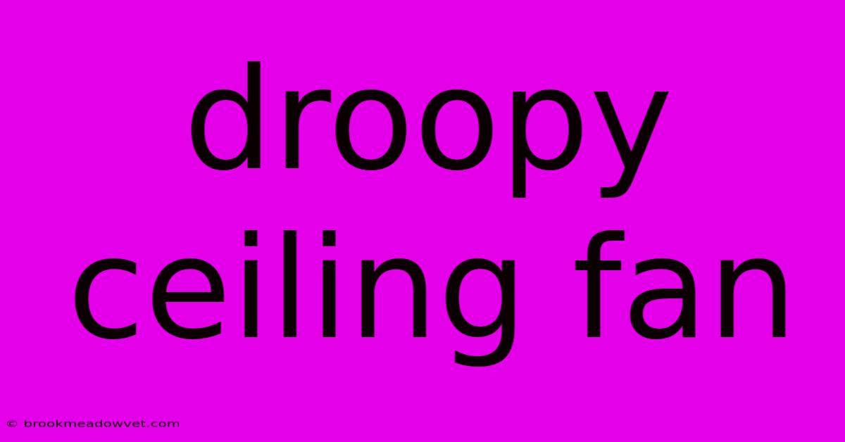 Droopy Ceiling Fan