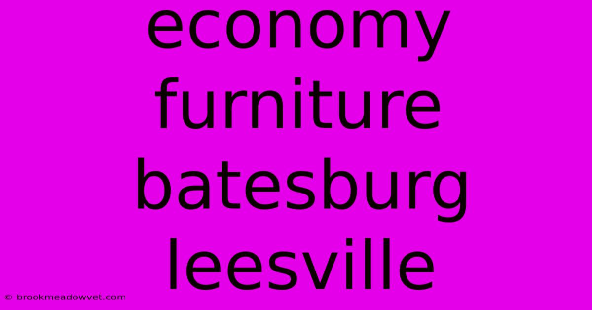 Economy Furniture Batesburg Leesville