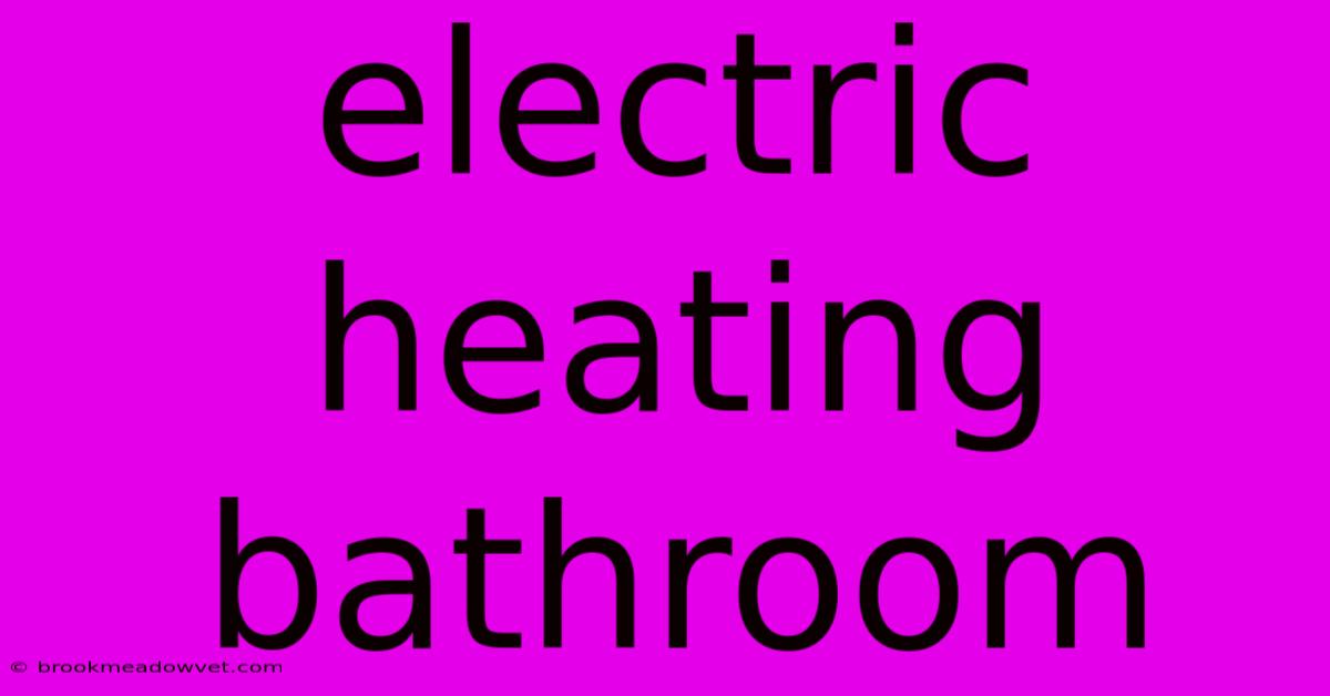 Electric Heating Bathroom