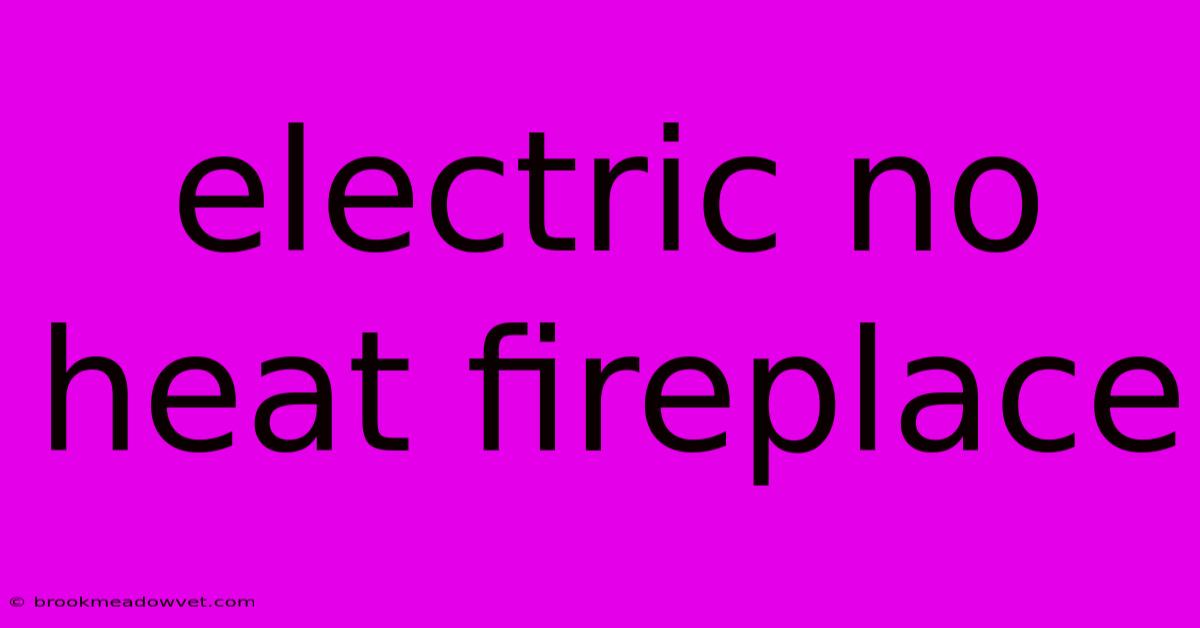 Electric No Heat Fireplace