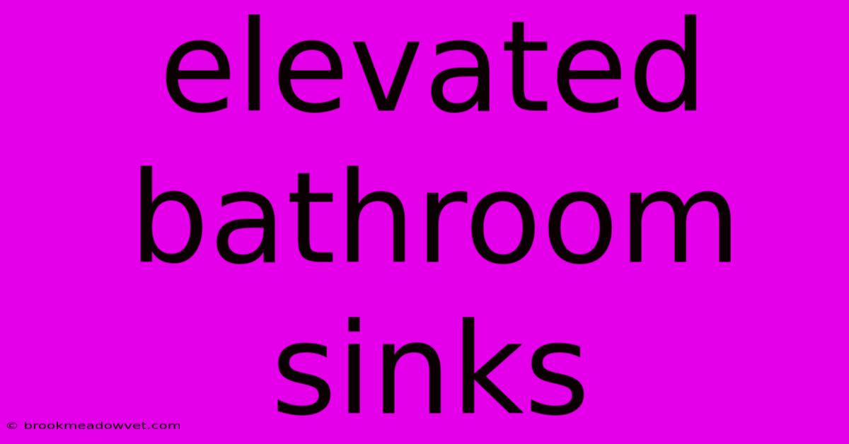 Elevated Bathroom Sinks