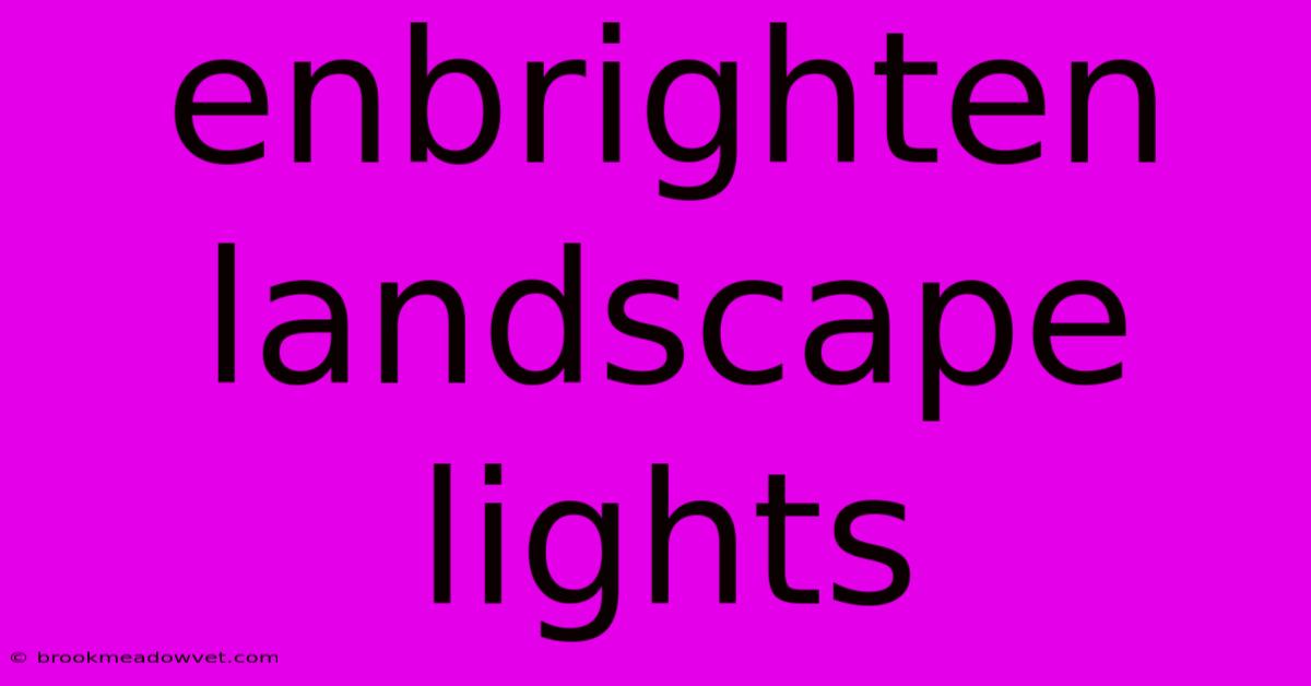 Enbrighten Landscape Lights