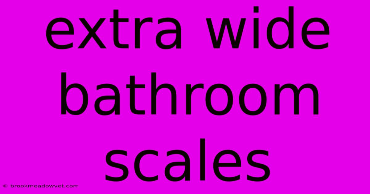 Extra Wide Bathroom Scales