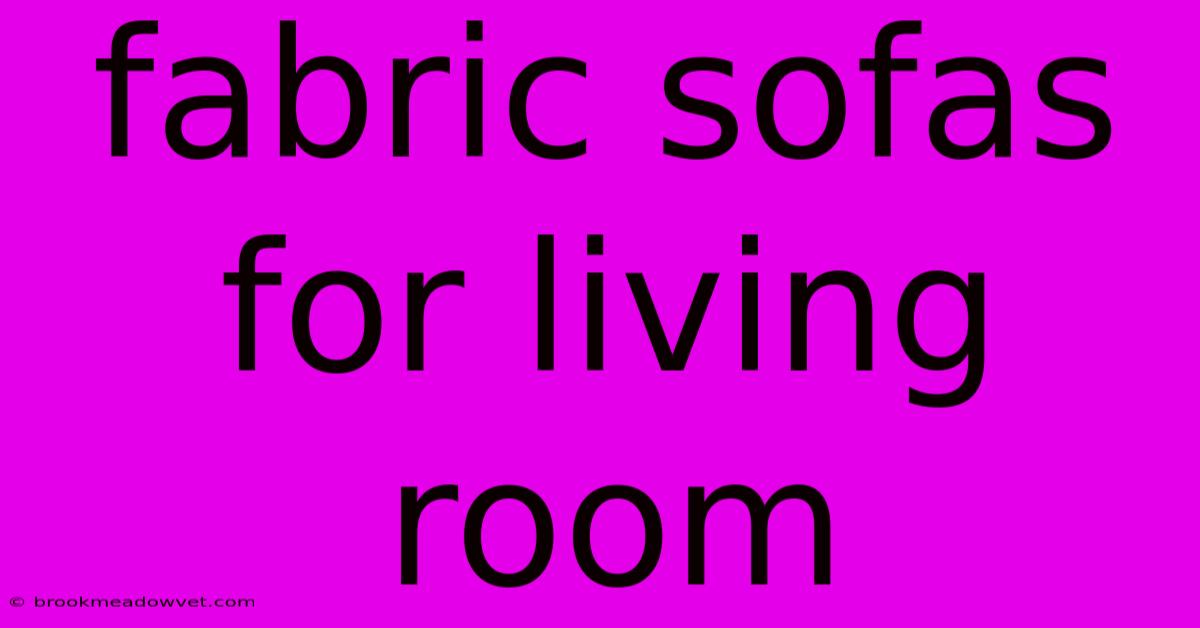 Fabric Sofas For Living Room