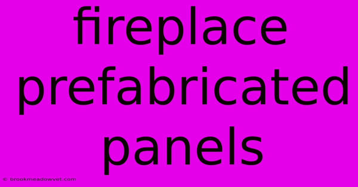 Fireplace Prefabricated Panels