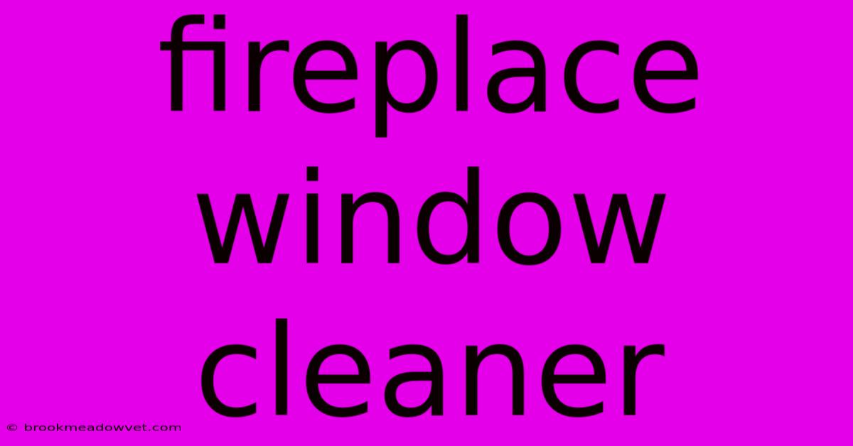 Fireplace Window Cleaner