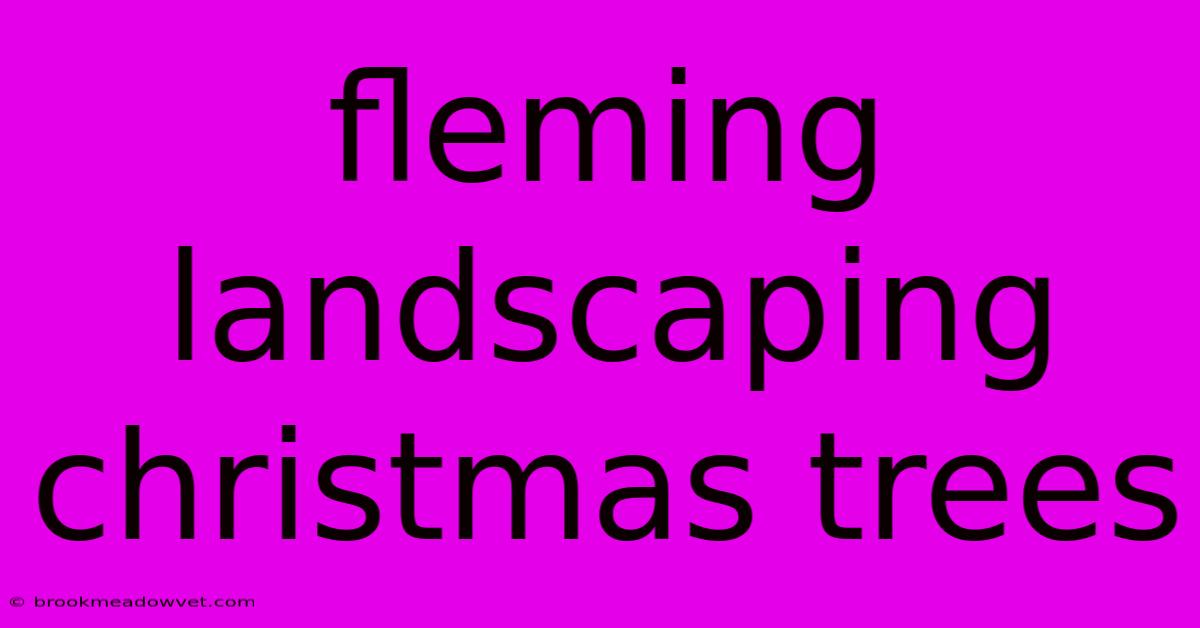 Fleming Landscaping Christmas Trees