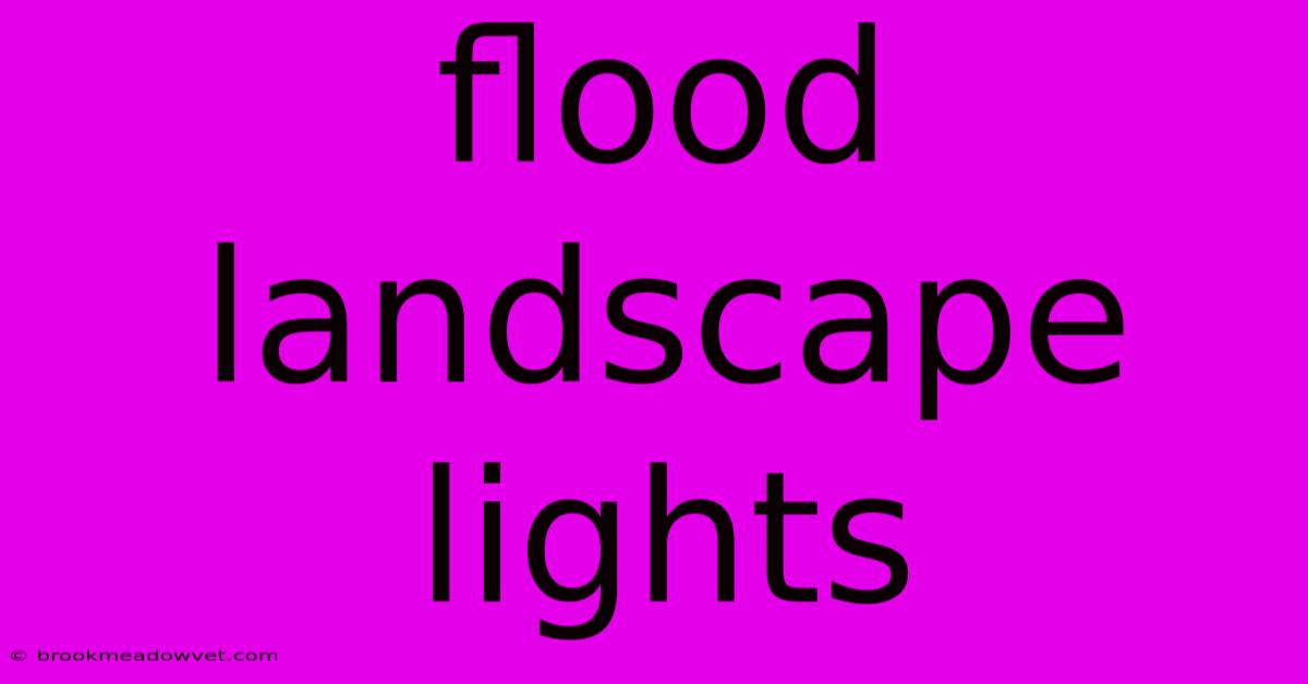 Flood Landscape Lights