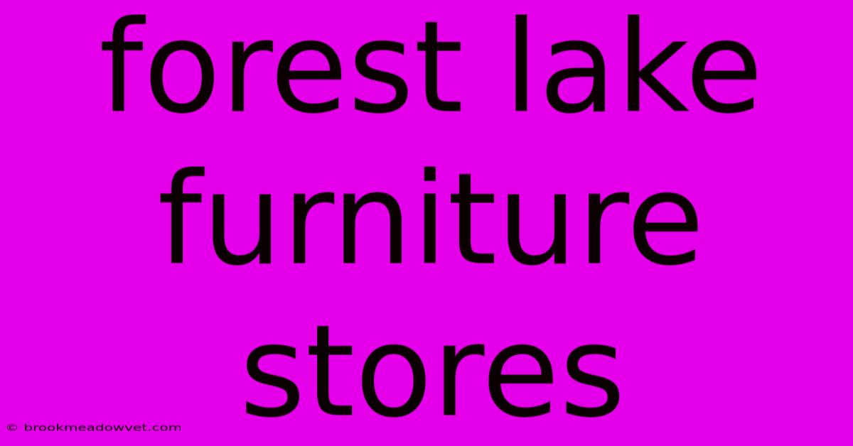 Forest Lake Furniture Stores