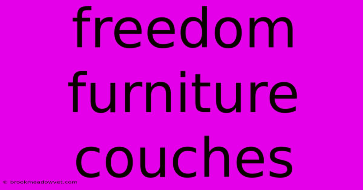 Freedom Furniture Couches