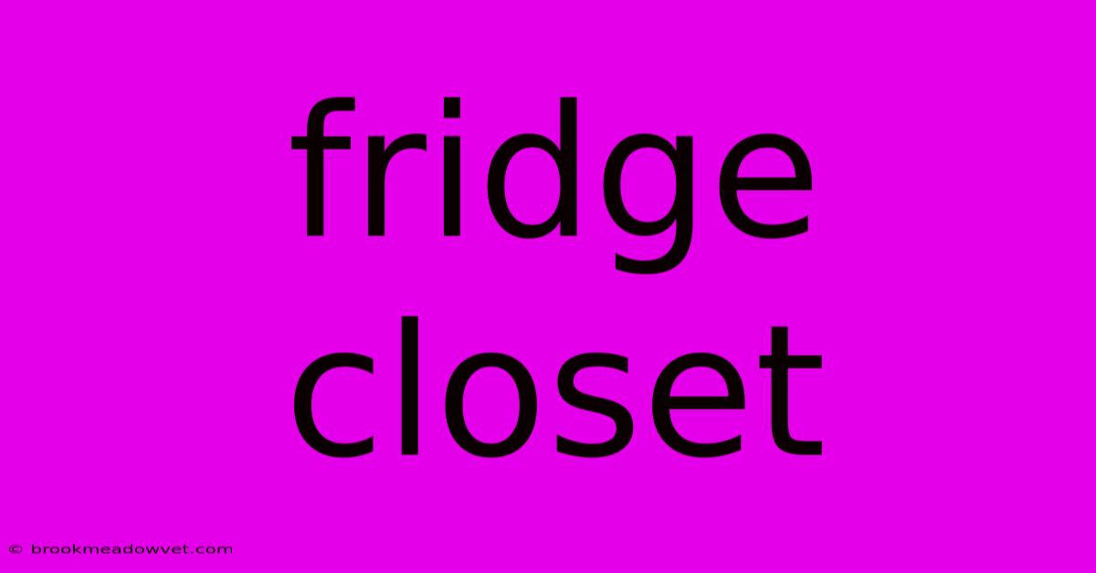 Fridge Closet