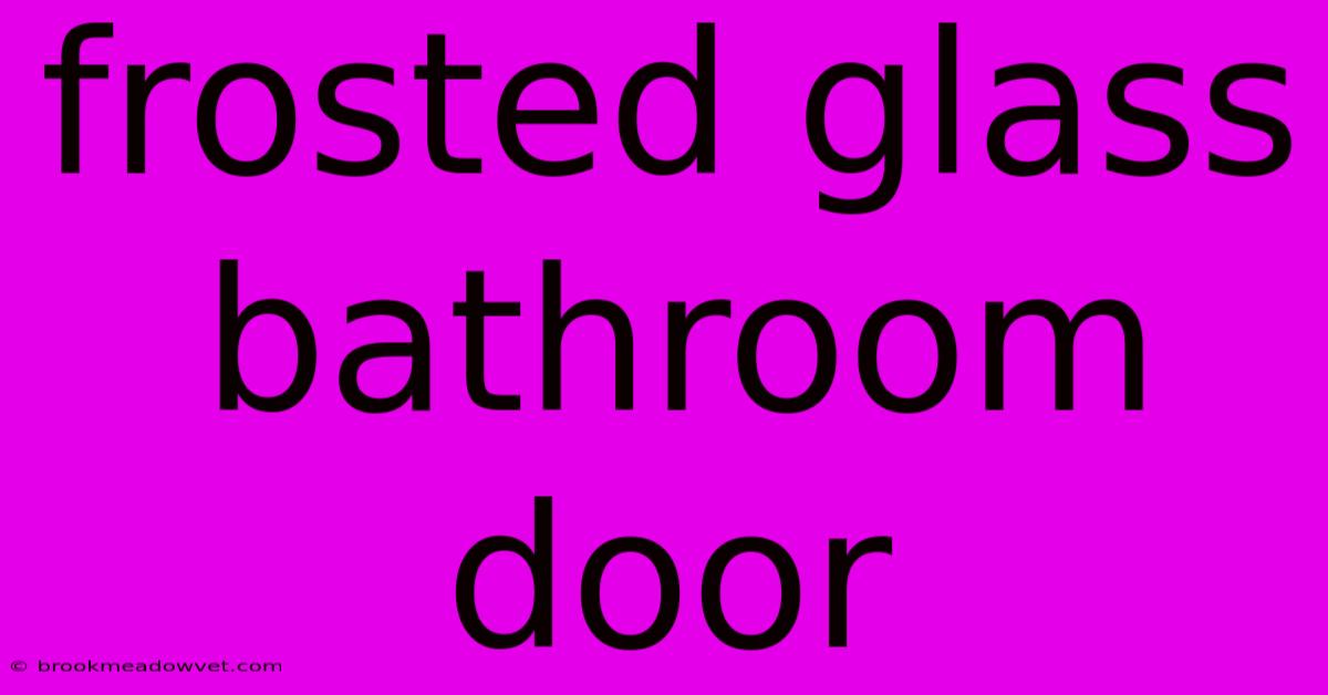 Frosted Glass Bathroom Door