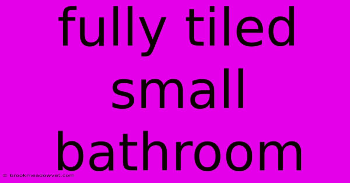 Fully Tiled Small Bathroom