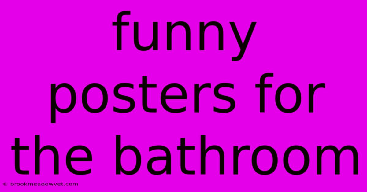 Funny Posters For The Bathroom