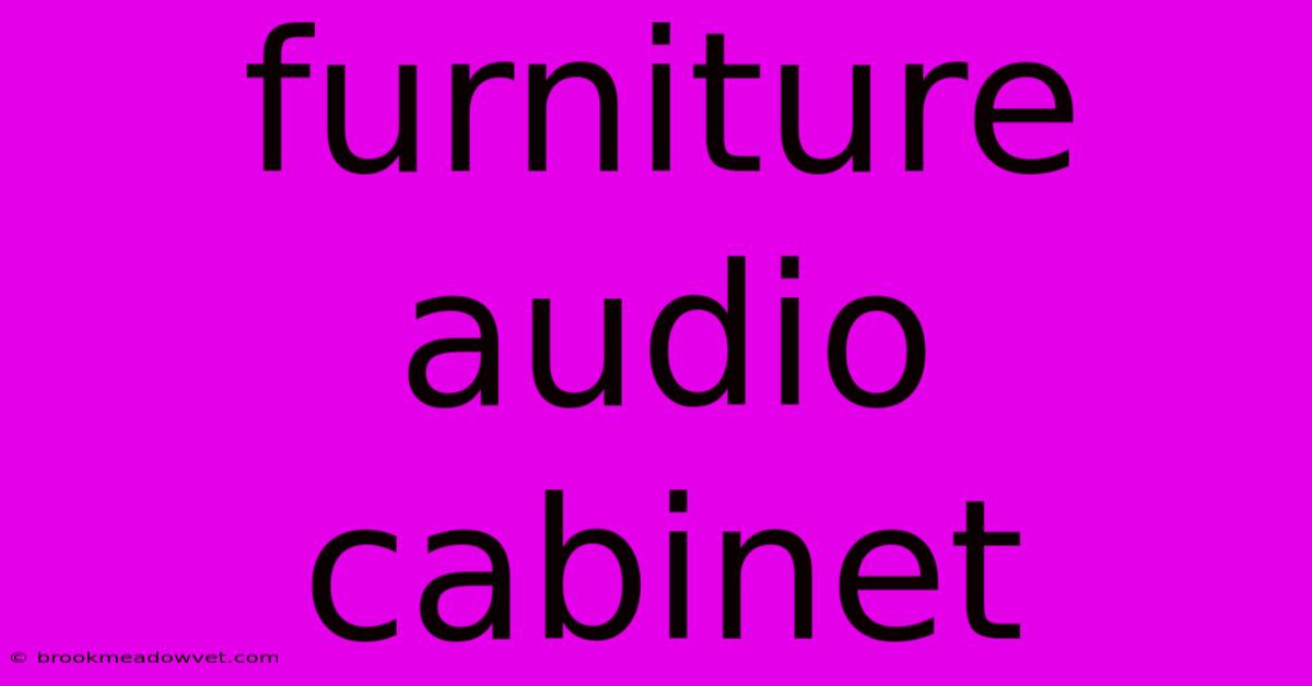 Furniture Audio Cabinet