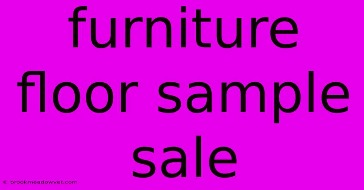 Furniture Floor Sample Sale