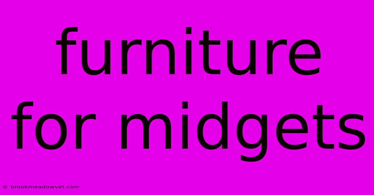 Furniture For Midgets