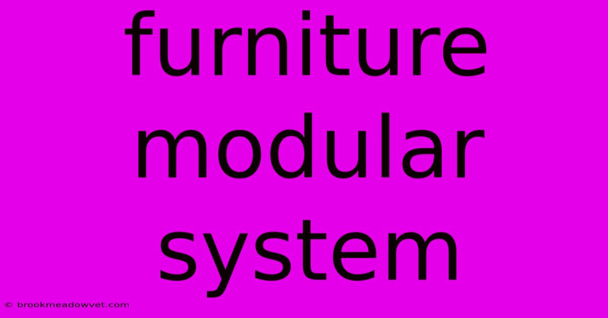 Furniture Modular System