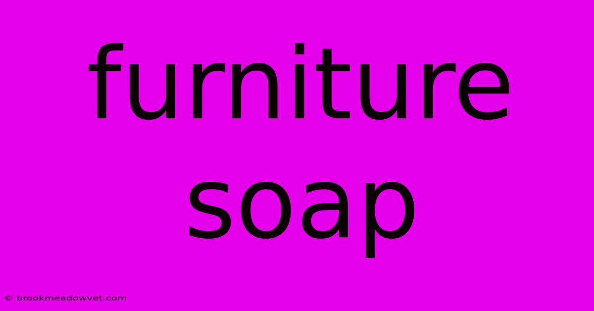 Furniture Soap