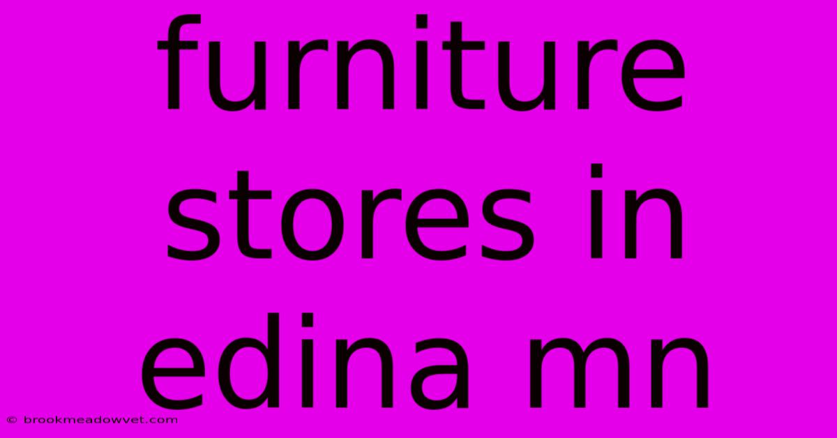 Furniture Stores In Edina Mn