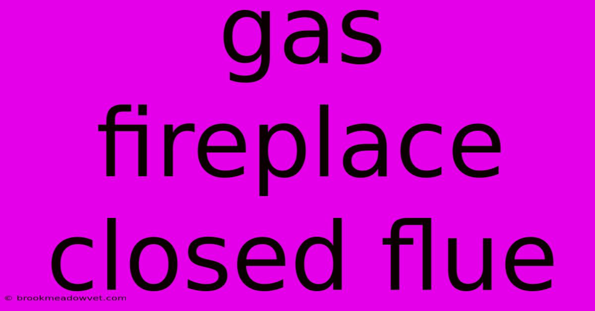 Gas Fireplace Closed Flue